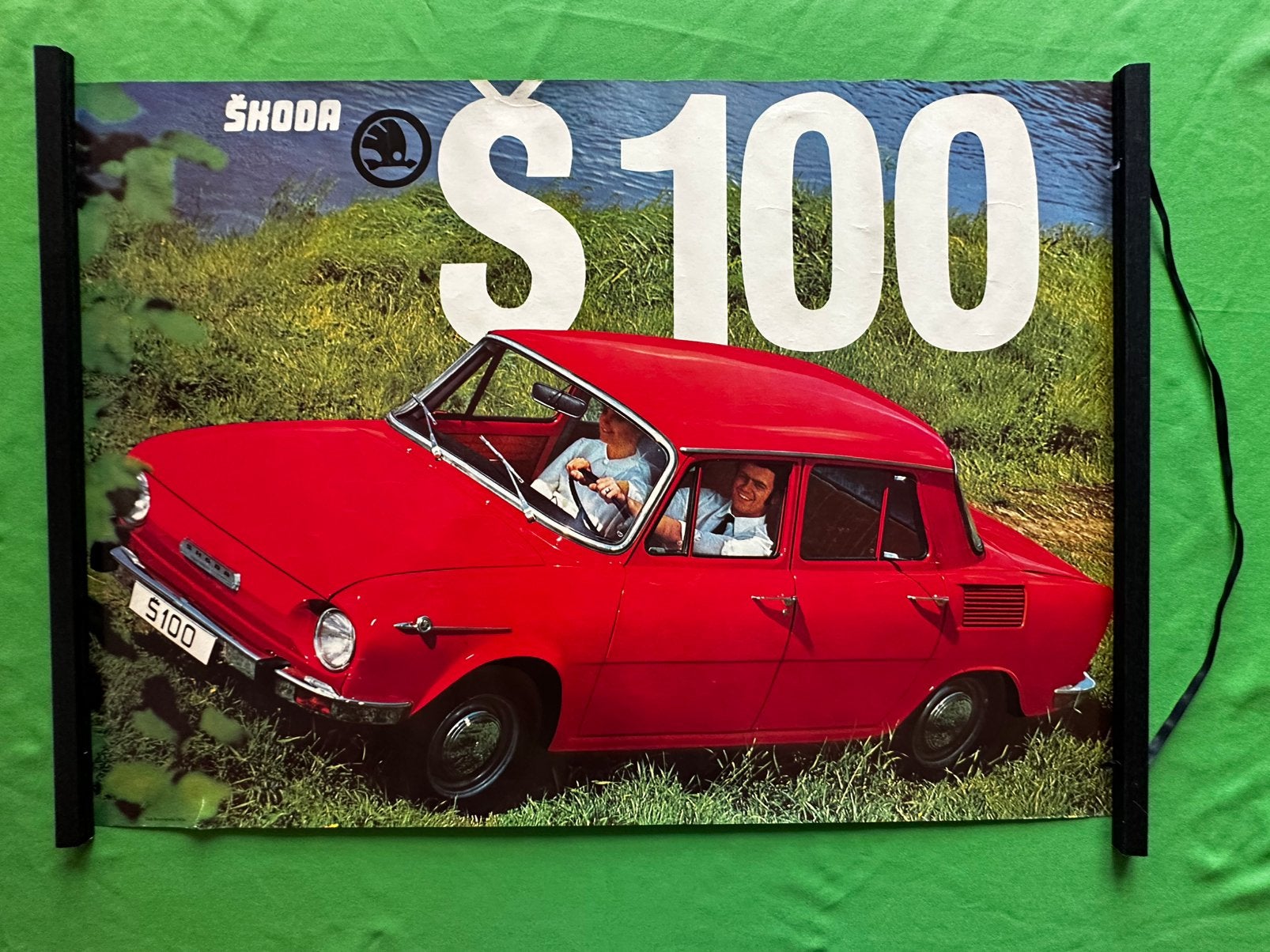 Skoda 1100 dealerposter. Oud en origeneel!!, Ophalen of Verzenden, Gebruikt, Auto's