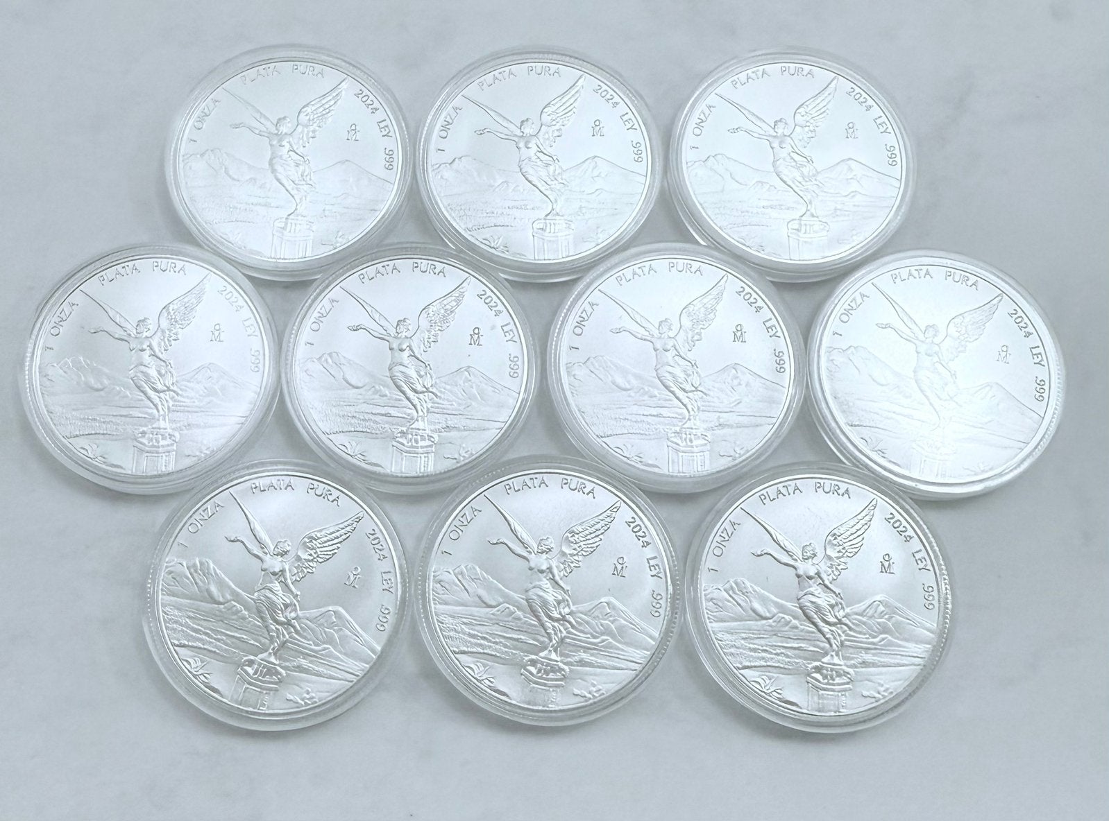 10x 1oz 2024 Mexican Libertad / 999 zilver, Ophalen of Verzenden, Zilver