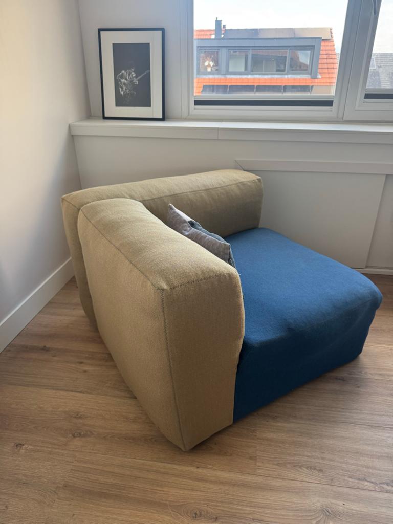 Hay Mags Soft Hoekelement - Donkerblauw/Beige (Wol), Huis en Inrichting, Banken | Sofa's en Chaises Longues, Ophalen, Gebruikt