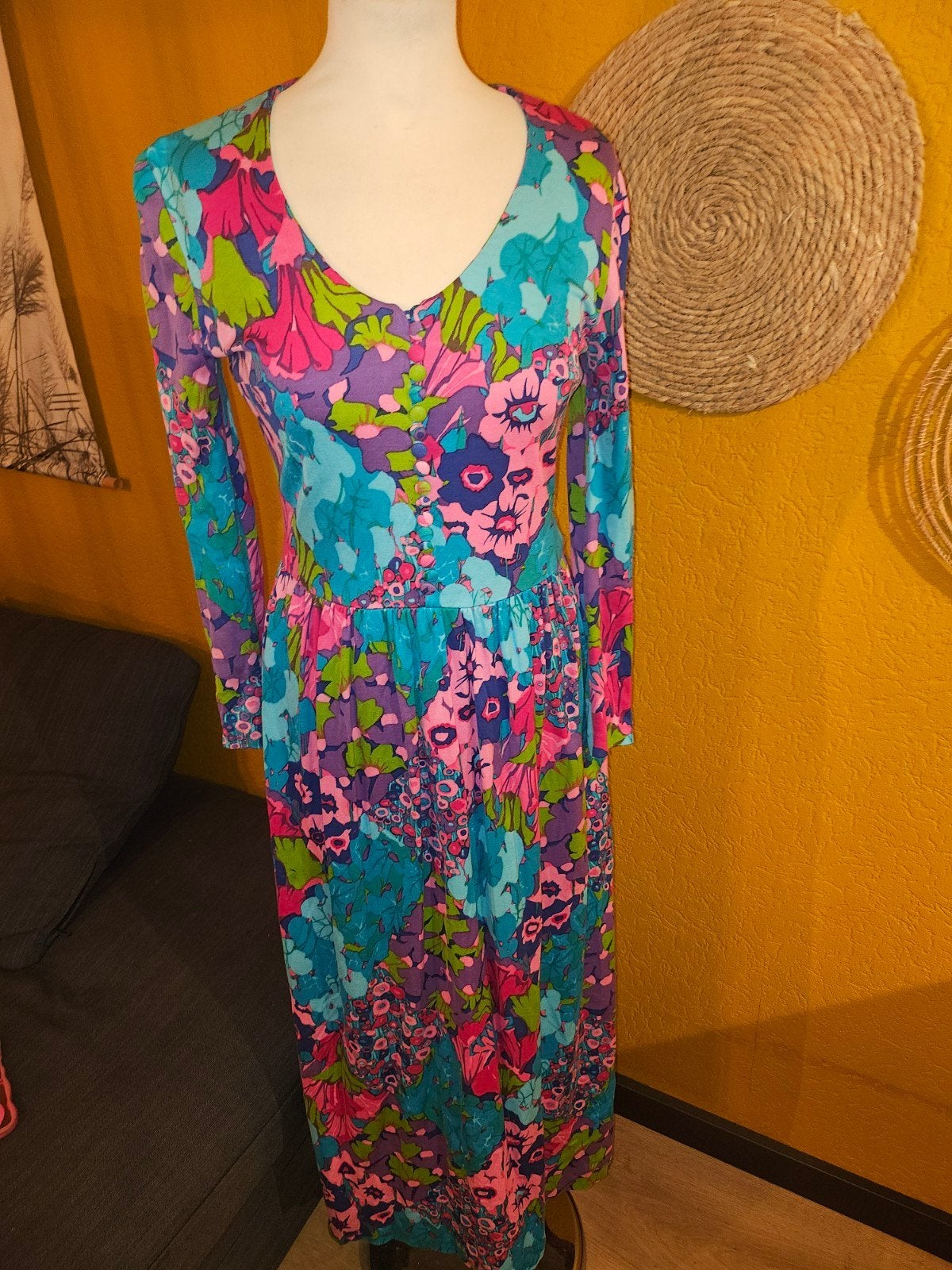 boutique erina rovigo jurk maat S, Ophalen of Verzenden, Zo goed als nieuw, Maat 38/40 (M), Onder de knie