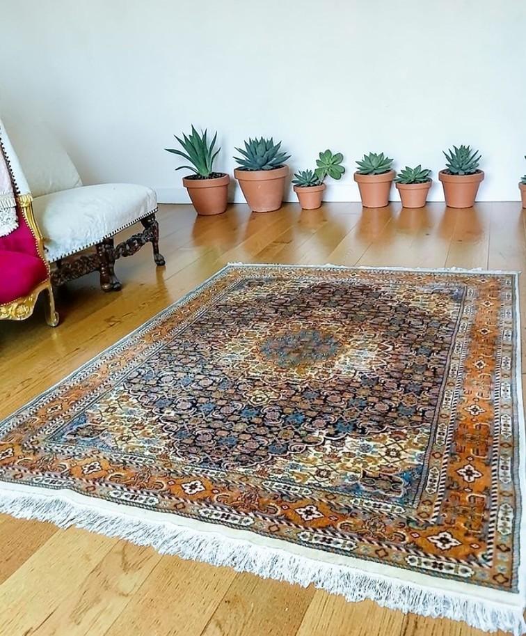 Handgeknoopt Perzisch tapijt Bidjar Oosters vloerkleed wol