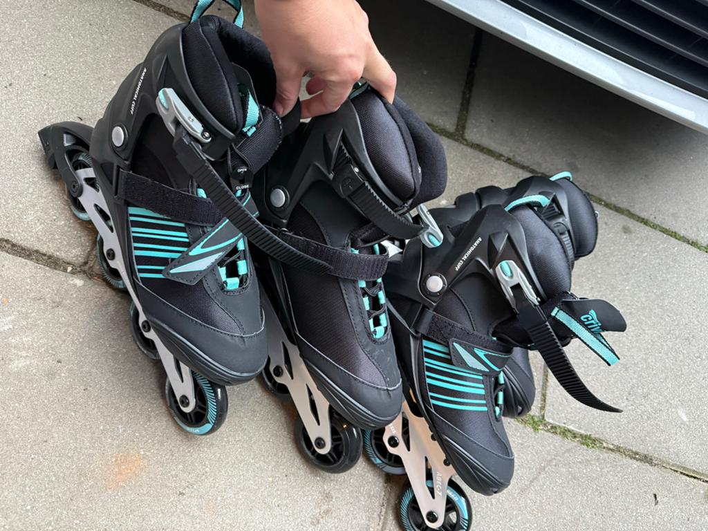 Crivit Inline Skates - Maat 38 en 41 - Zwart/Turquoise, Sport en Fitness, Skeelers, Overige merken, Verstelbaar, Nieuw, Ophalen of Verzenden