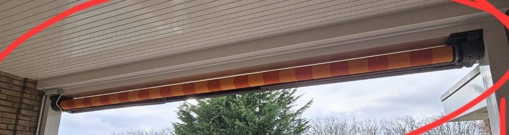markilux 3.7 m, Ophalen, Elektrisch, Zo goed als nieuw, Knikarmscherm