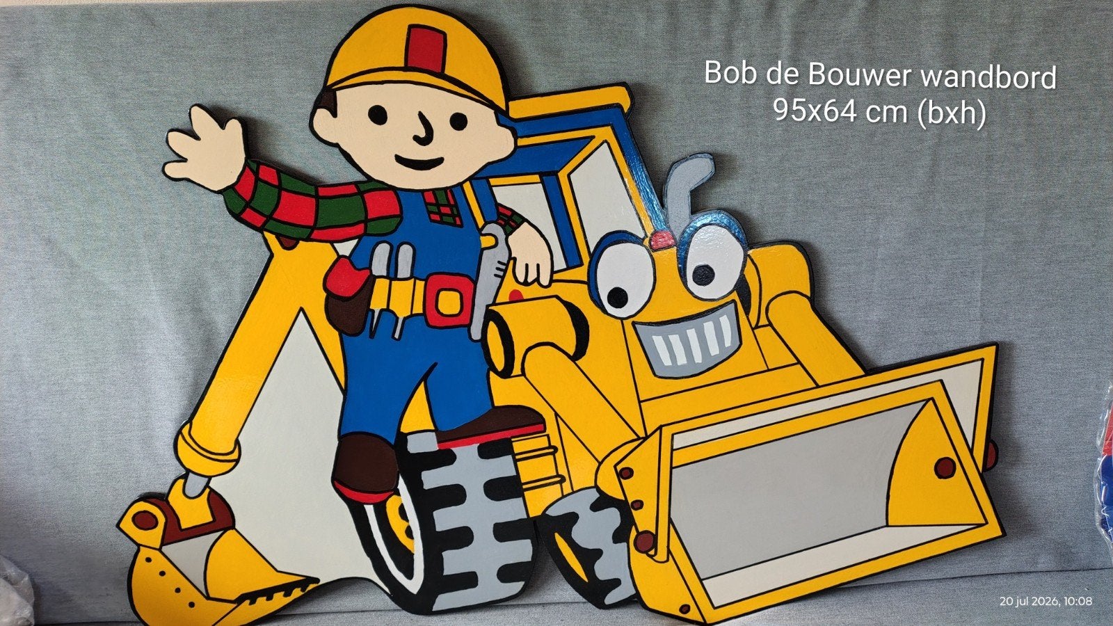 Bob de Bouwer wandbord 95x64 cm, Ophalen