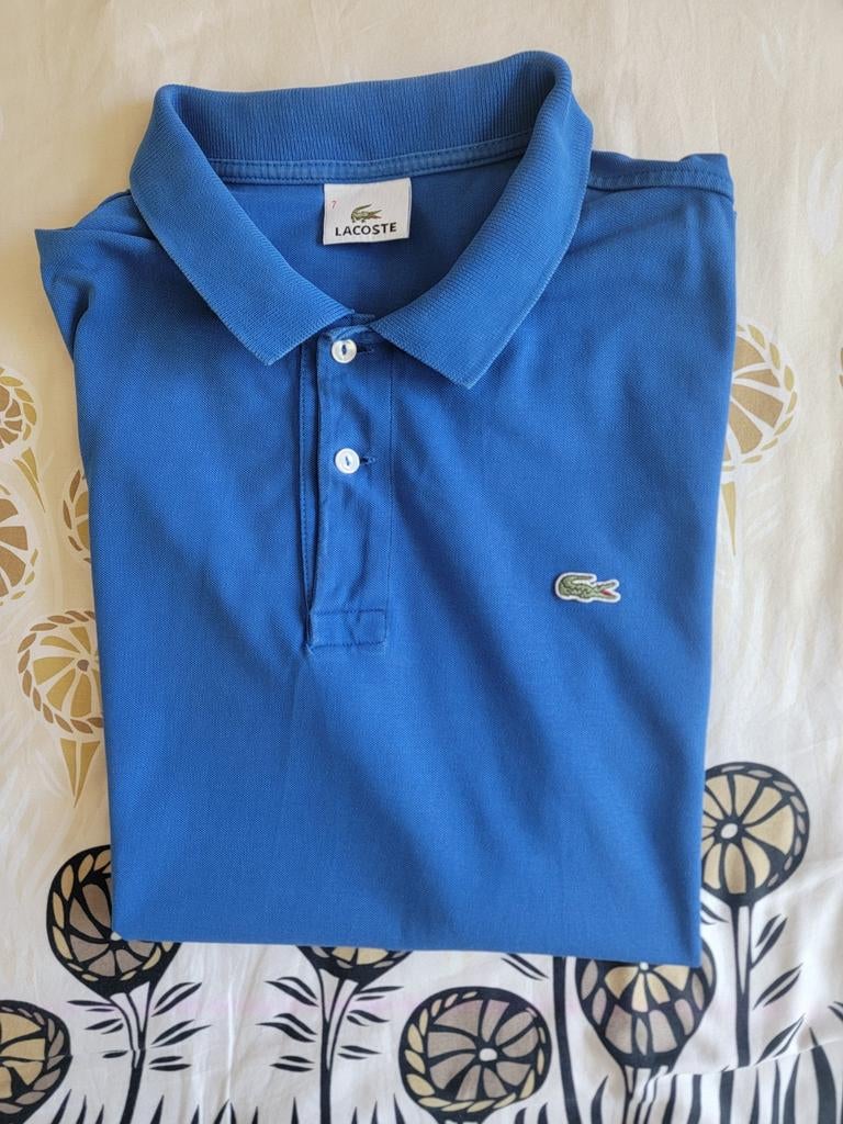 Mooie, originele, blauwe Lacoste polo, XXL, Fr.7 zie afmet., Blauw, Lacoste, Overige maten, Ophalen of Verzenden
