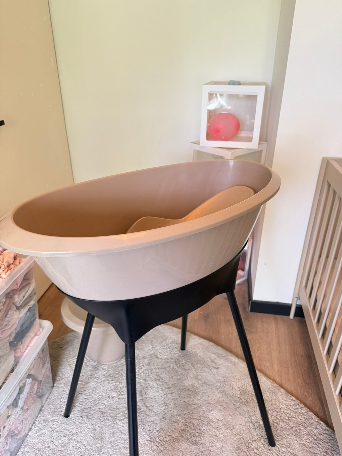 Beige baby badje, Kinderen en Baby's, Ophalen, Zo goed als nieuw, Badje