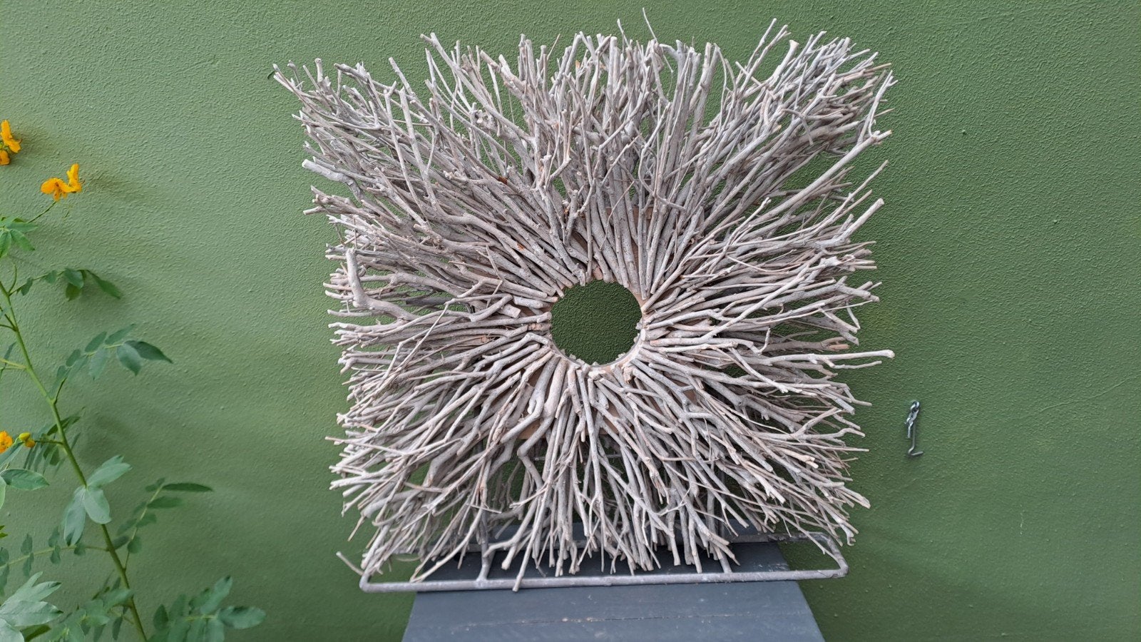 Raamdecoratie wilgentakjes op standaard, Ophalen, Gebruikt, Landelijk, Natuurlijk materiaal