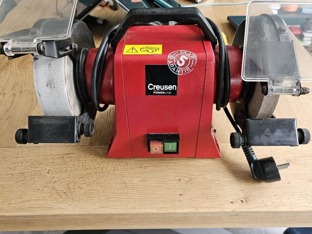 Creusen DS 7150 TS Dubbele Slijpmachine, Doe-het-zelf en Verbouw, Ophalen, Zo goed als nieuw, Minder dan 700 watt, Werkbankslijpmachine