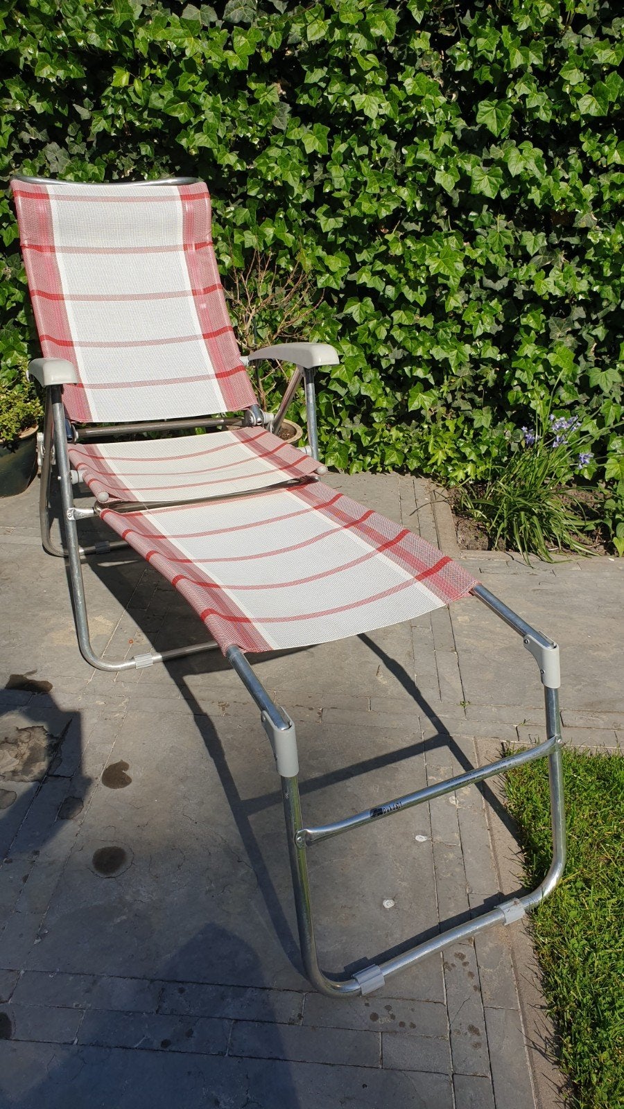 4 Dukdalf camping tuin strand ligstoelen, Ophalen of Verzenden, Zo goed als nieuw, Aluminium, Verstelbaar