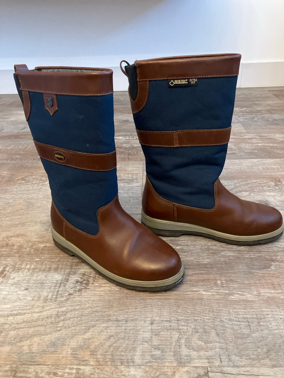 Dubarry Ultima zeillaarzen - Bruin/Blauw - Maat 39, Hoge laarzen, Bruin, Ophalen of Verzenden, Zo goed als nieuw