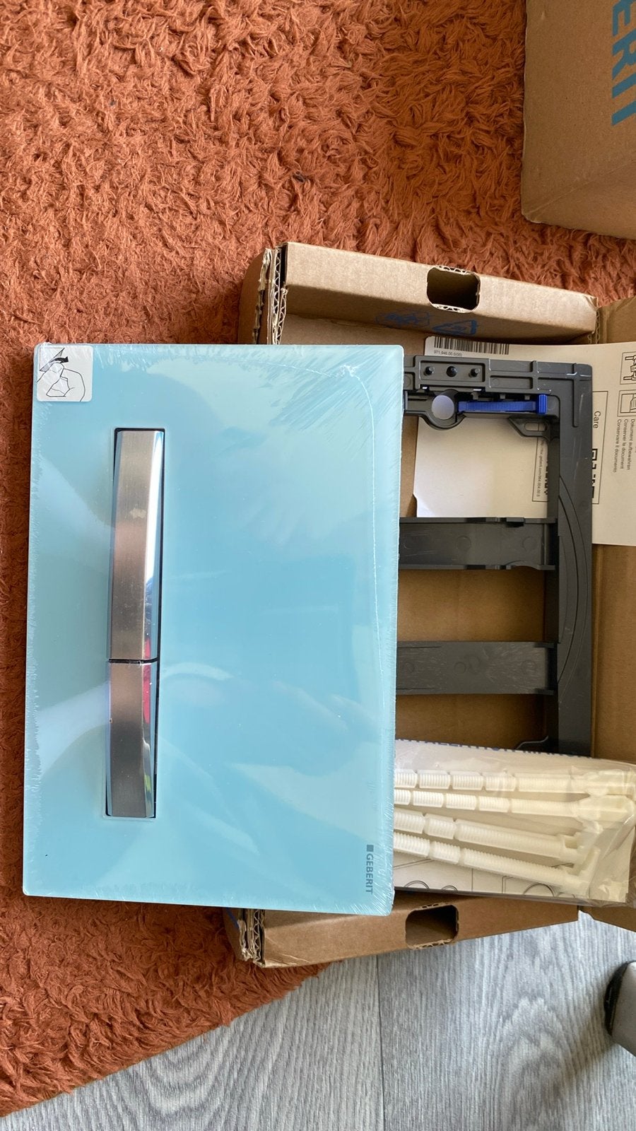 Geberit Sigma50 Square bedieningsplaat wit alpien, Ophalen of Verzenden, Nieuw, Chroom, Toilet