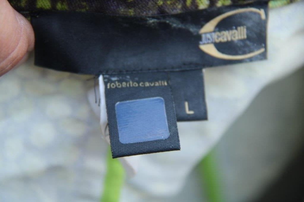 Jasje lime/ bruin Just Cavalli mt L Vaste prijs, Maat 42/44 (L), Ophalen of Verzenden, Zo goed als nieuw, Jasje