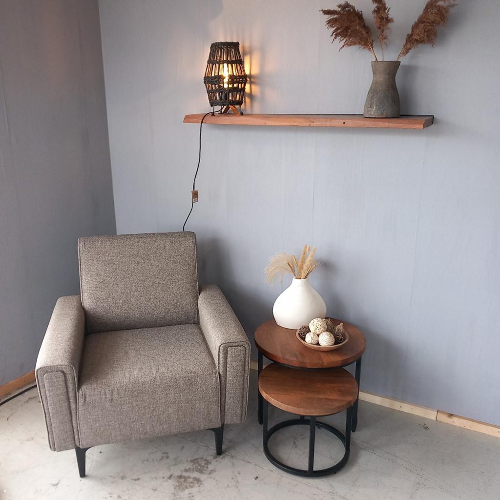 Modern fauteuil ecru., Ophalen, 75 tot 100 cm, 50 tot 75 cm