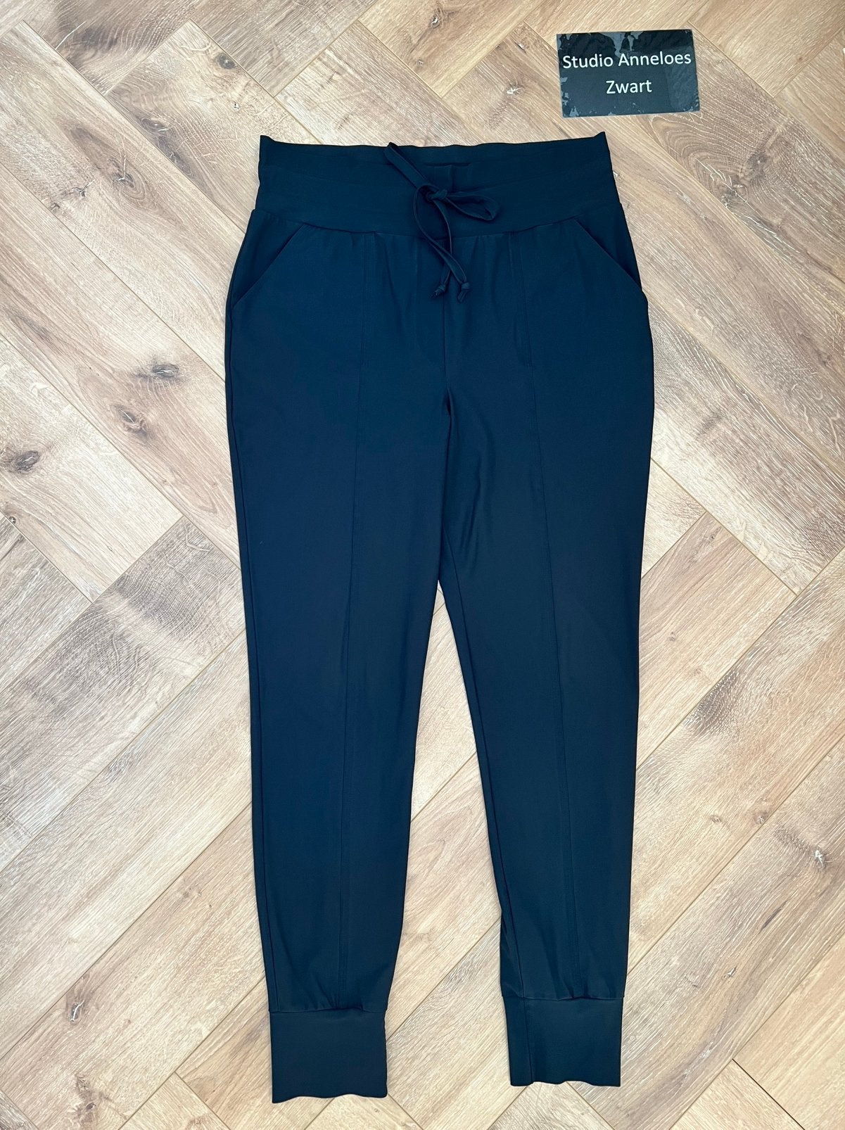 Studio anneloes franka broek L zwart travelstof, Zwart, Maat 46/48 (XL) of groter, Ophalen of Verzenden, Zo goed als nieuw