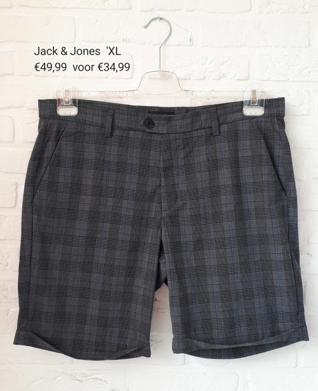 Jack & Jones Shorts Maat: XL voor €29,99, Kleding | Heren, Broeken en Pantalons, Ophalen of Verzenden, Grijs, Jack & Jones, Maat 56/58 (XL)