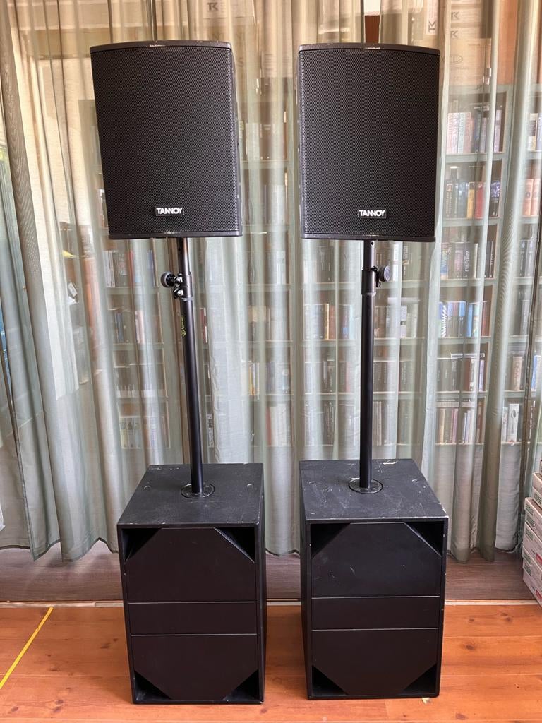 Tannoy PA V12 + VS 15 BP sub, Audio, Tv en Foto, Luidsprekers, Ophalen, Gebruikt, 120 watt of meer, Overige typen