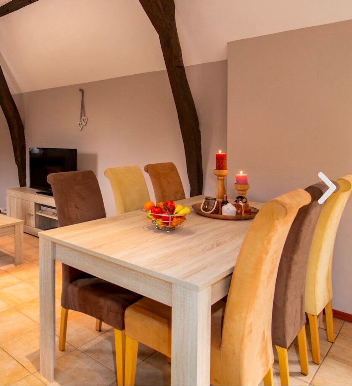 eetkamerstoelen set van 6 stoelen in warme tinten, Ophalen, Gebruikt, Bruin, Vijf, Zes of meer stoelen