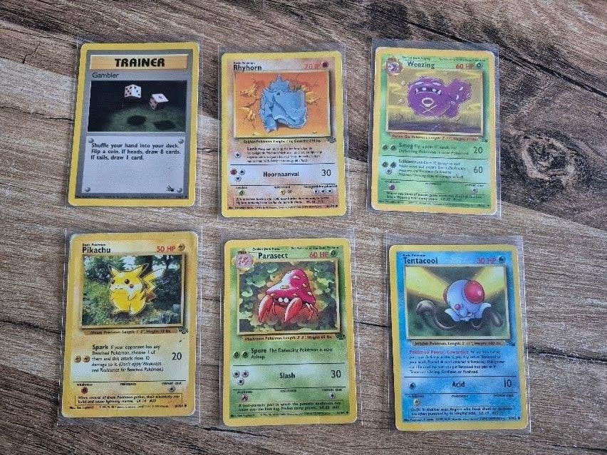 Pokémonkaarten Jungle set, Ophalen of Verzenden, Gebruikt, Meerdere kaarten, Foil