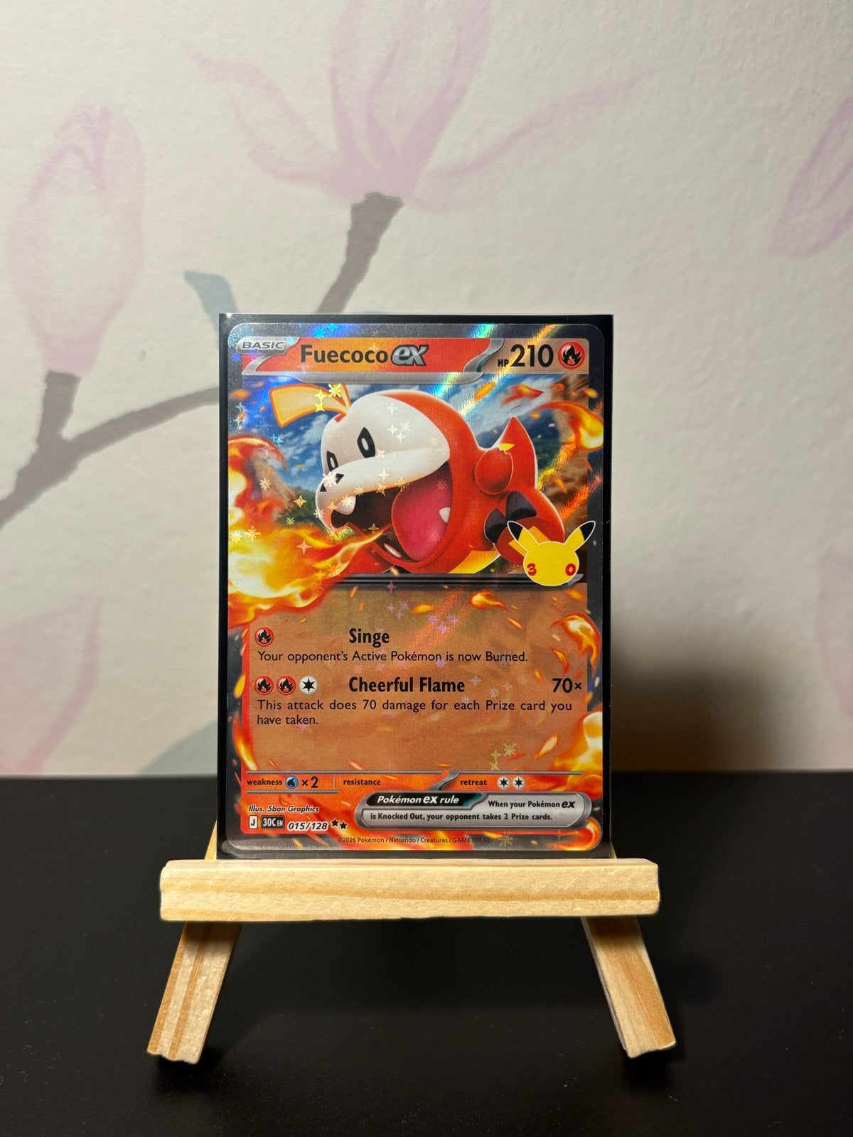 Fuecoco ex 015/128, Ophalen of Verzenden, Nieuw, Losse kaart, Foil