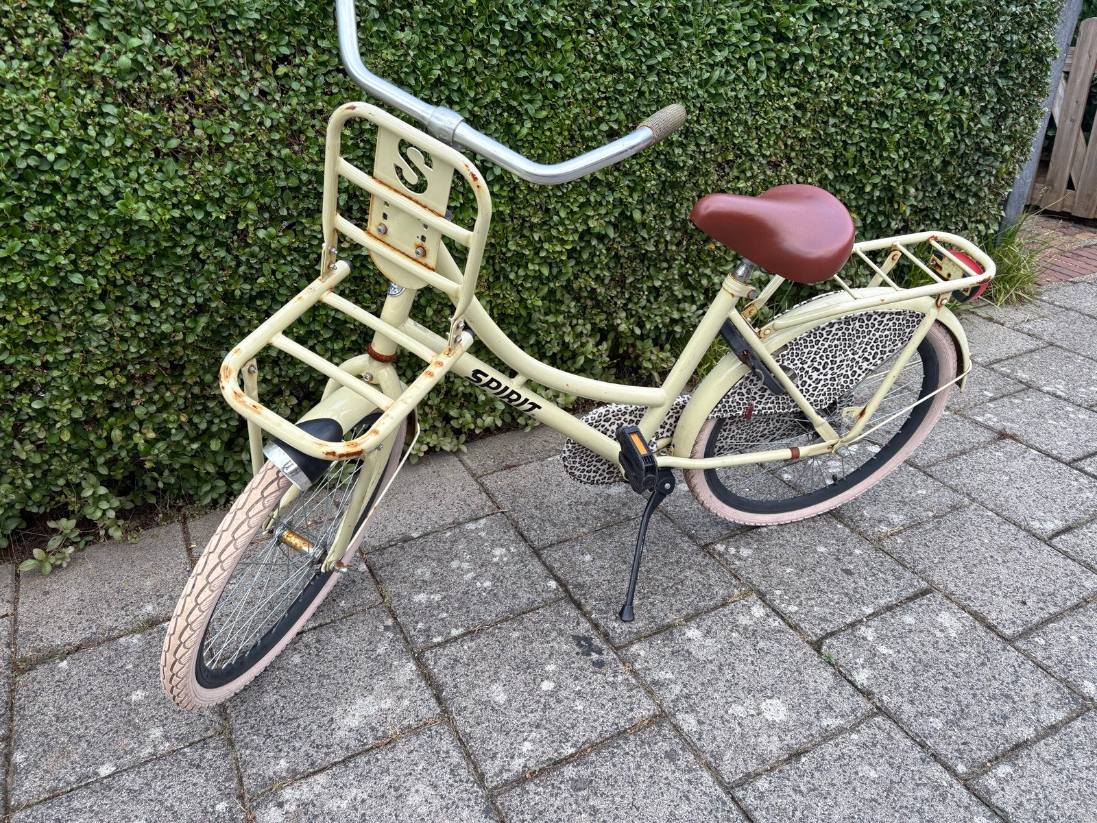 Spirit meisjesfiets 22 inch met voordrager, Fietsen en Brommers, Ophalen, Gebruikt, Terugtraprem, 22 inch