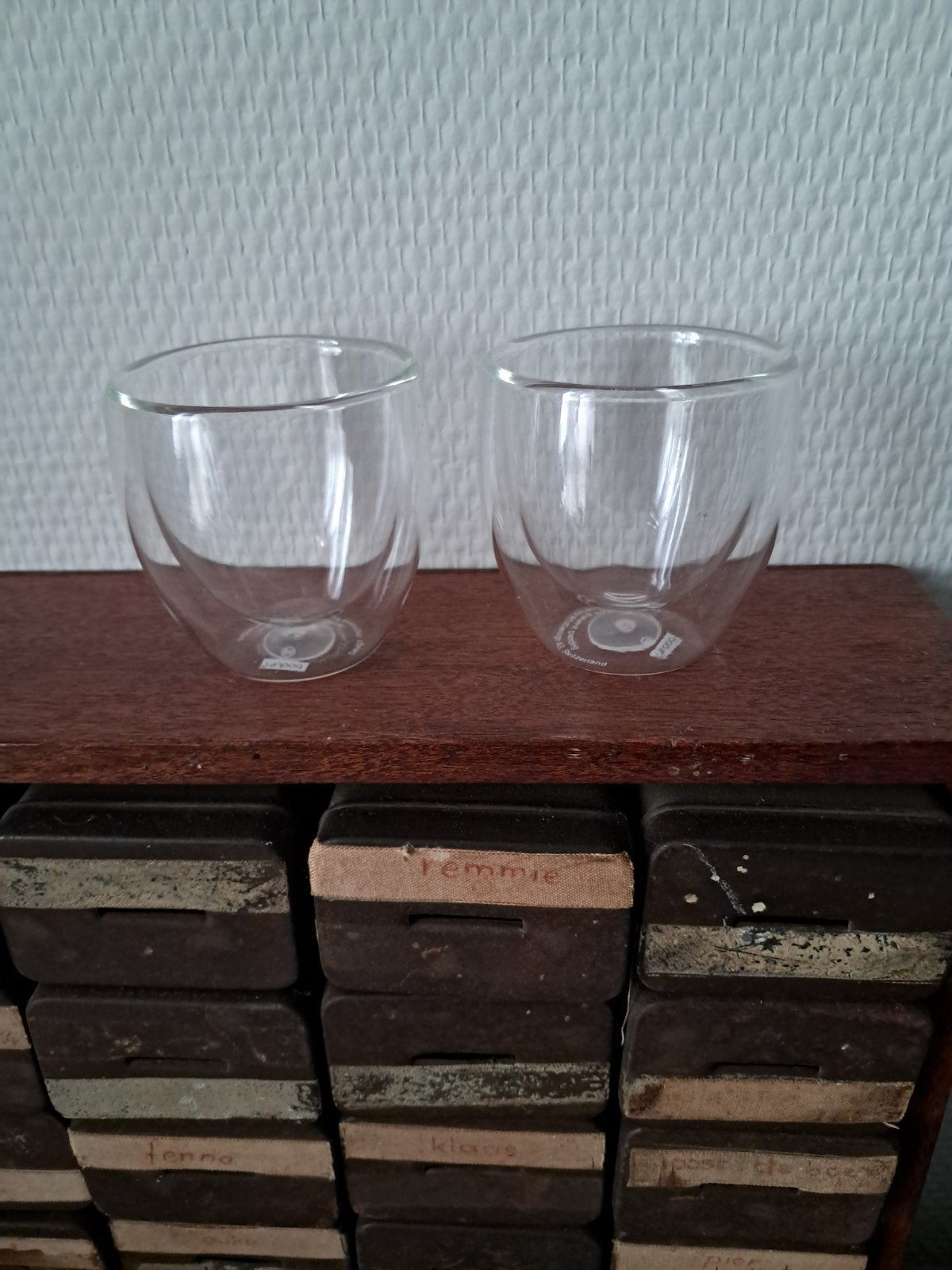 Bodum dubbelwandige Espresso kopjes, Ophalen of Verzenden, Glas, Overige stijlen, Kop(pen) en/of Schotel(s)
