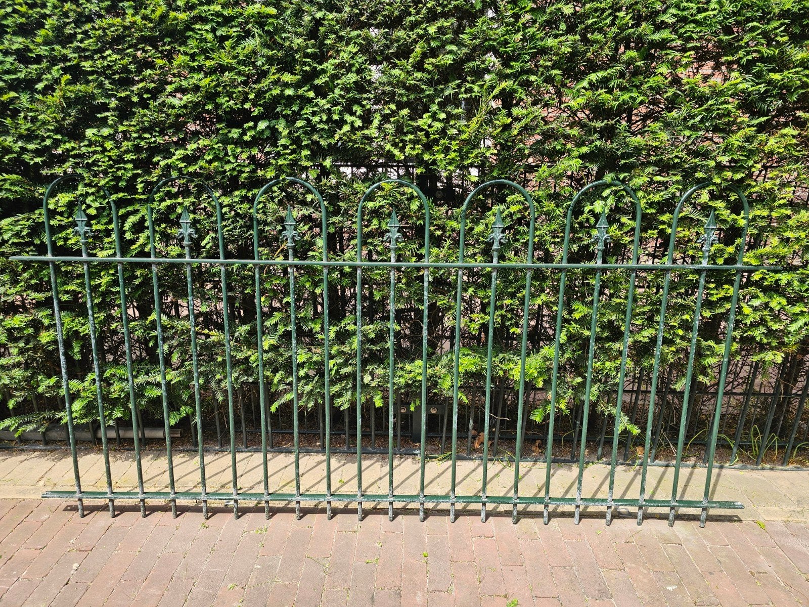 Decoratieve tuinhekken met paaltjes voor tuin of erf, Ophalen, Gebruikt, IJzer, Tuinhek