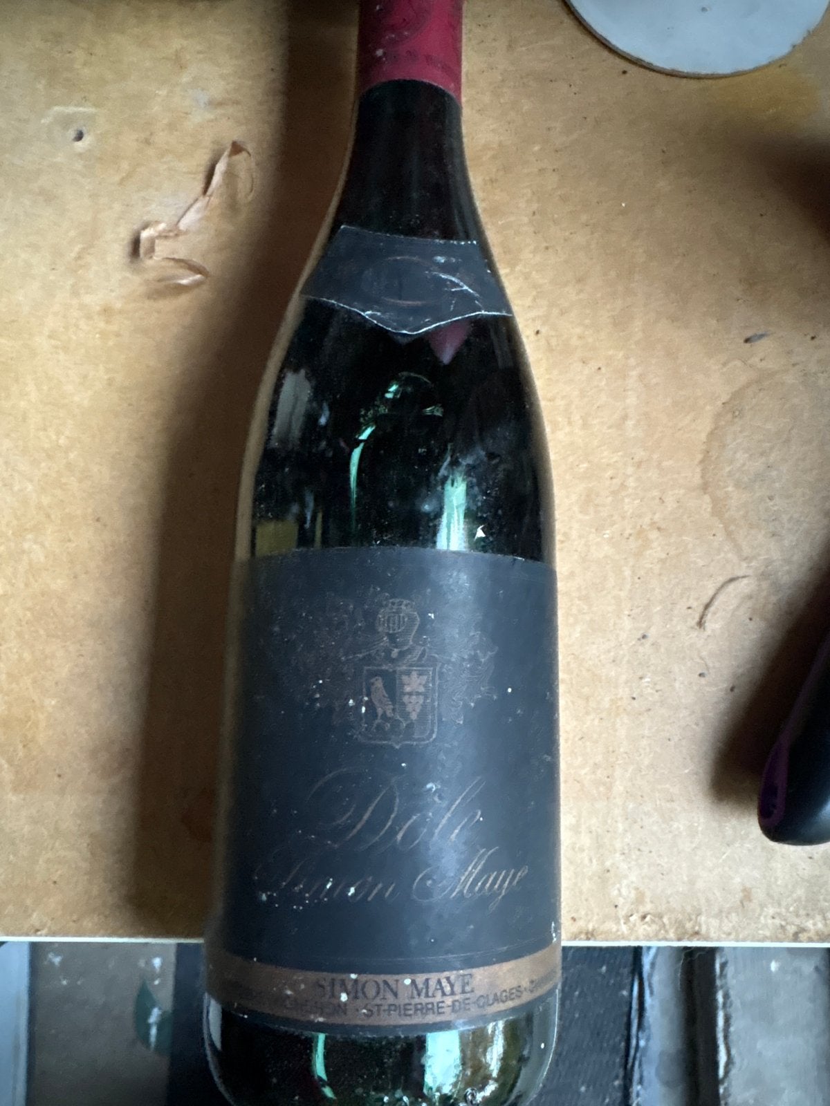 Dôle Simon Maye Rode Wijn  1979- Vintage Fles, Ophalen of Verzenden, Gebruikt, Overige gebieden, Rode wijn