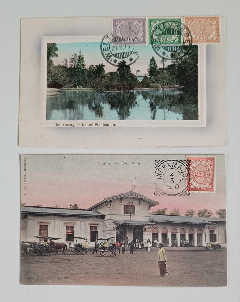 Oude Maximumkaarten - Buitenzorg en Bandoeng (1910-1913), Verzamelen, Ansichtkaarten | Nederland, Zuid-Holland, Voor 1920, Ophalen of Verzenden