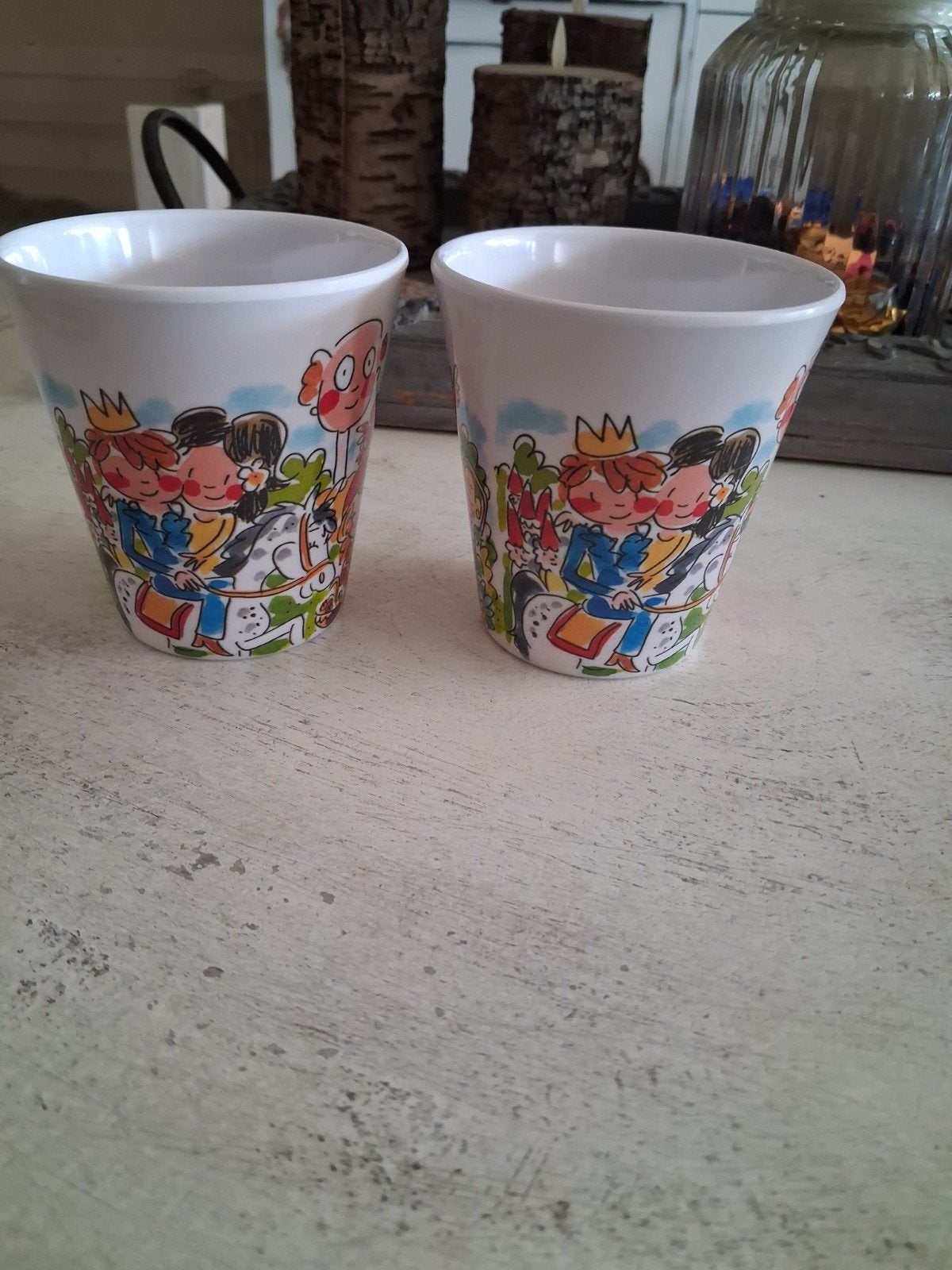 blond amsterdam twee drinkbekers van de efteling nieuw, Ophalen, Nieuw, Overige stijlen, Aardewerk