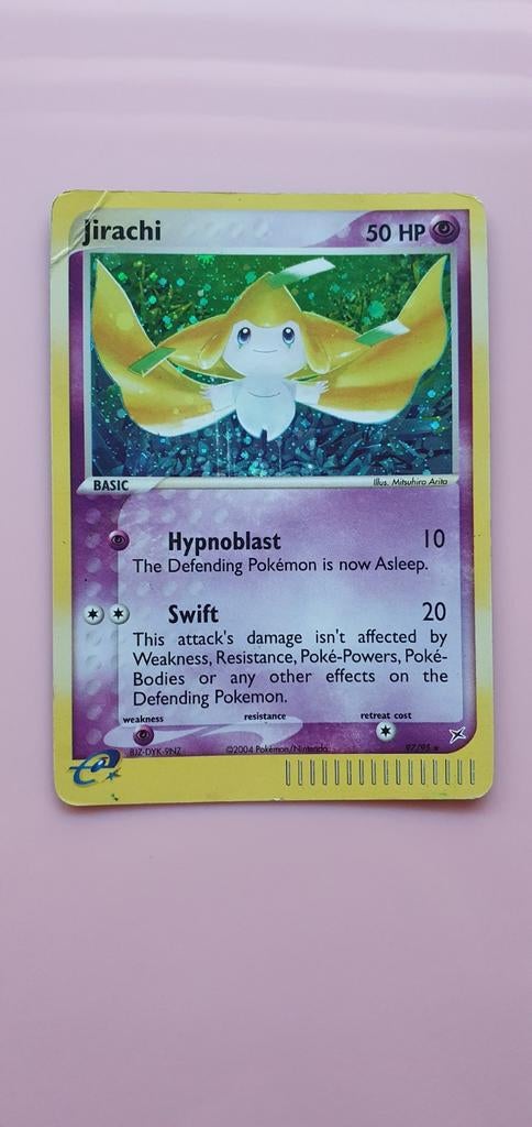 Jirachi 97/95 holo pokemon kaart, Ophalen of Verzenden, Zo goed als nieuw