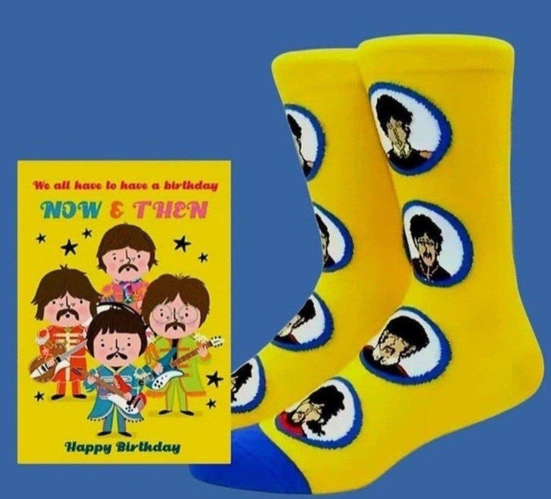 THE BEATLES SOKKEN  + VERJAARDAGS KAART THE BEATLES, Ophalen of Verzenden, Nieuw