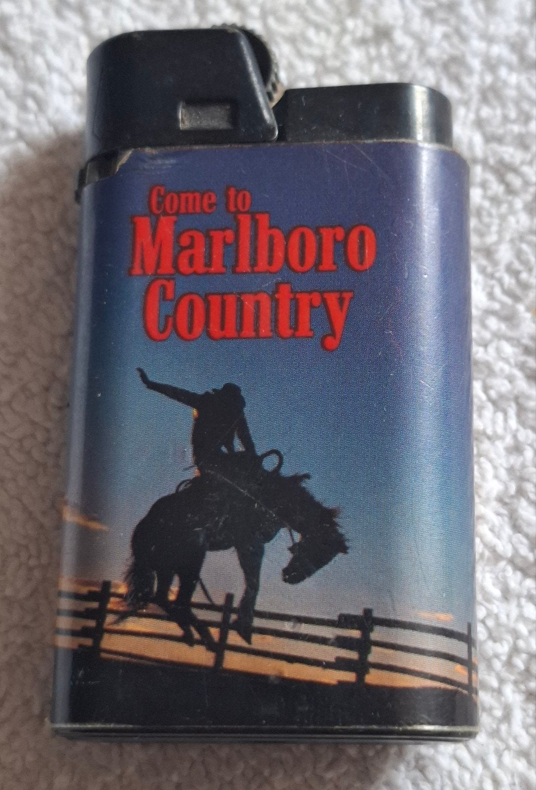 Marlboro Country aansteker - Vintage verzamelobject, Ophalen of Verzenden, Gebruikt, Aansteker