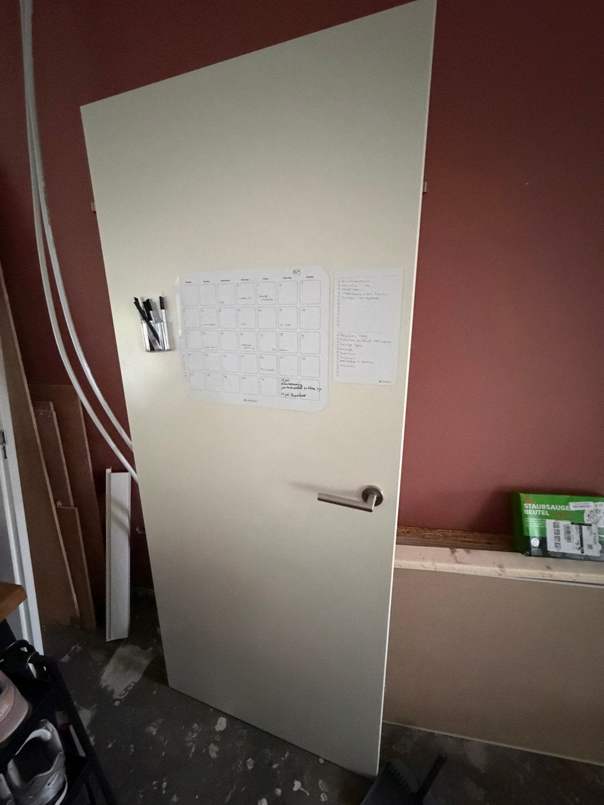 Svedex opdekdeur 201x83 linksdraaiend + 1 stalen kozijn, Ophalen, Gebruikt, Hout, 80 tot 100 cm