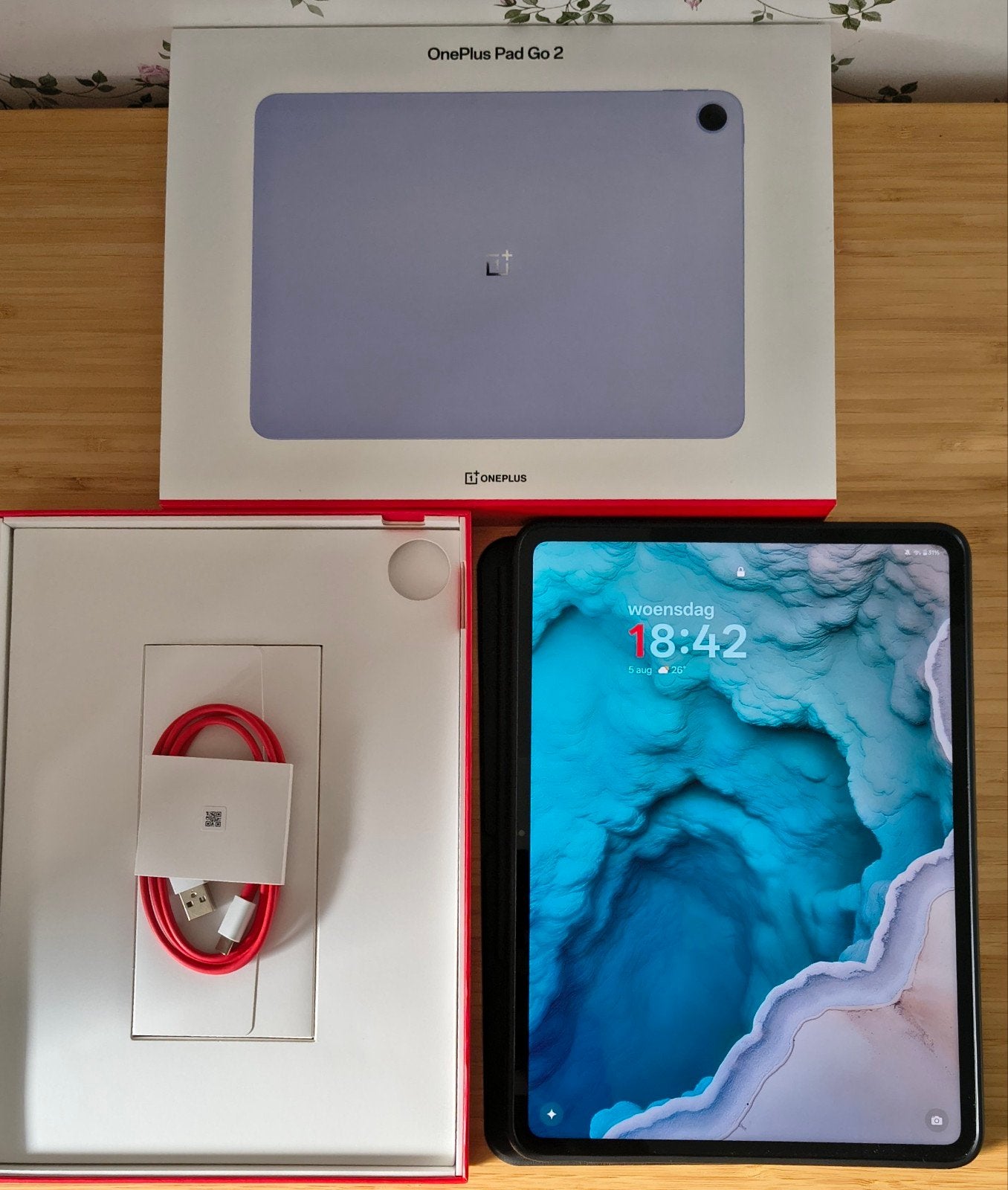 OnePlus Pad Go 2 Wifi 128GB Bon 30-4-2026, Computers en Software, Android Tablets, Ophalen, 12 inch, Zo goed als nieuw, 128 GB