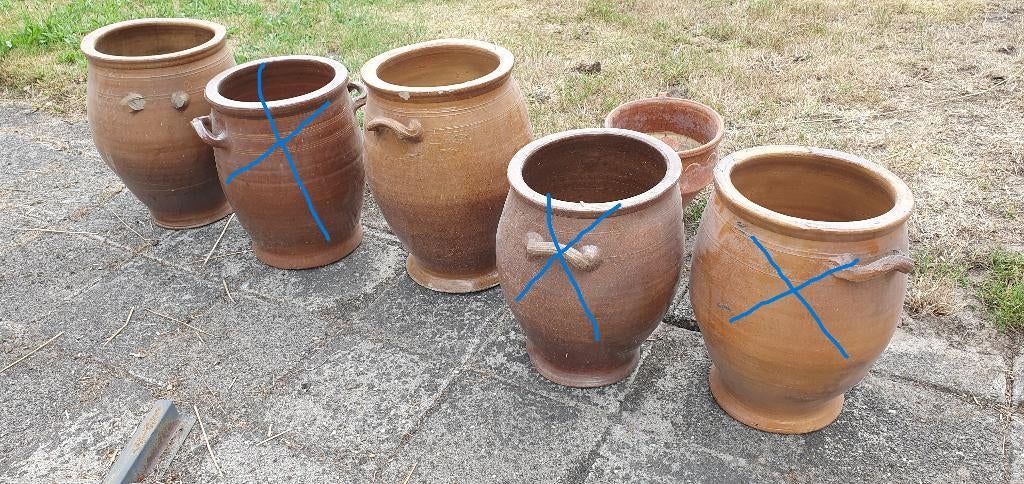 2 keulse potten groot, Antiek en Kunst, Antiek | Keramiek en Aardewerk, Ophalen