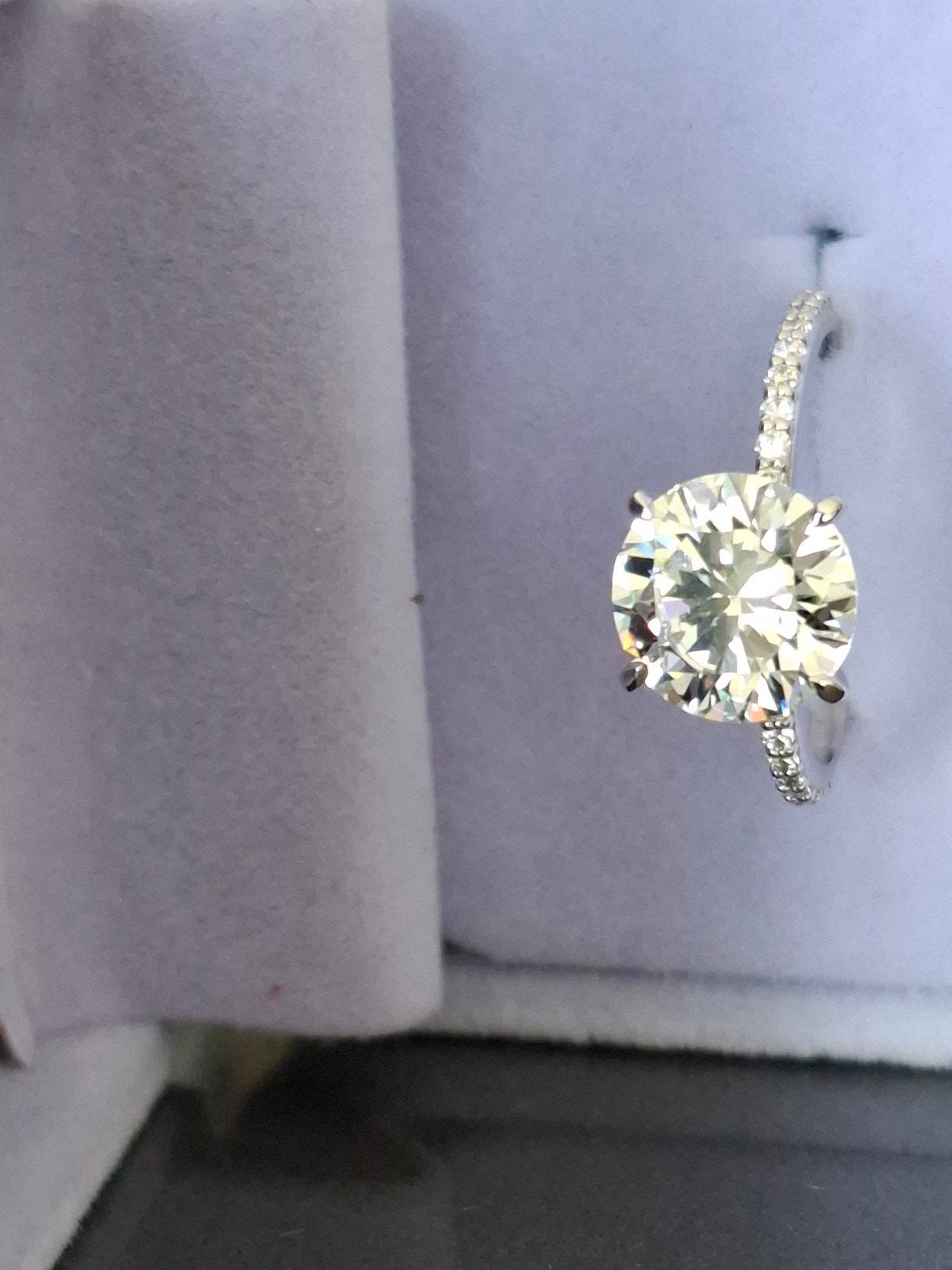 ring witgoud met lap grown diamand, Ophalen, Wit, Goud, Dame