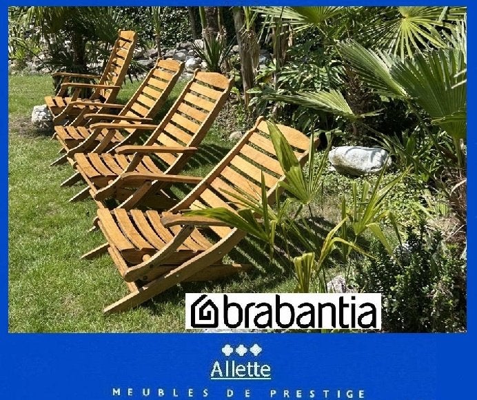 Herlag Brabantia hardhouten tuinstoelen ligstoelen bootlak, Ophalen, Zo goed als nieuw