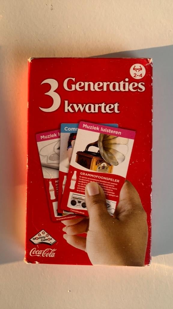 3 generatie kwartet coca cola, Ophalen of Verzenden, Zo goed als nieuw, Kwartet(ten)