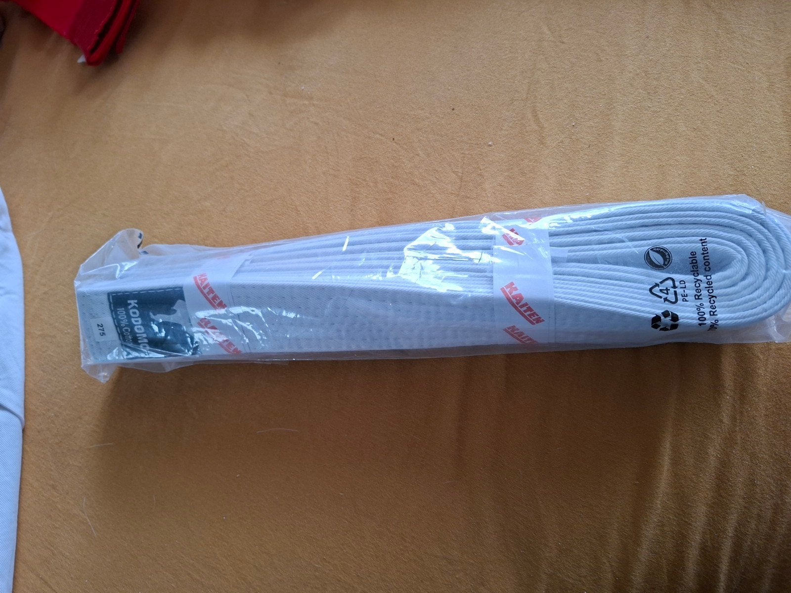 Nieuwe Kaiten Kodomo witte vechtsportband (275 cm), Ophalen