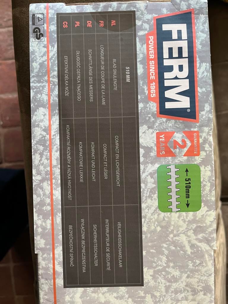 Ferm heggenschaar 510W - 510mm bladlengte, Tuin en Terras, Heggenscharen, Ophalen, Nieuw, Elektrisch