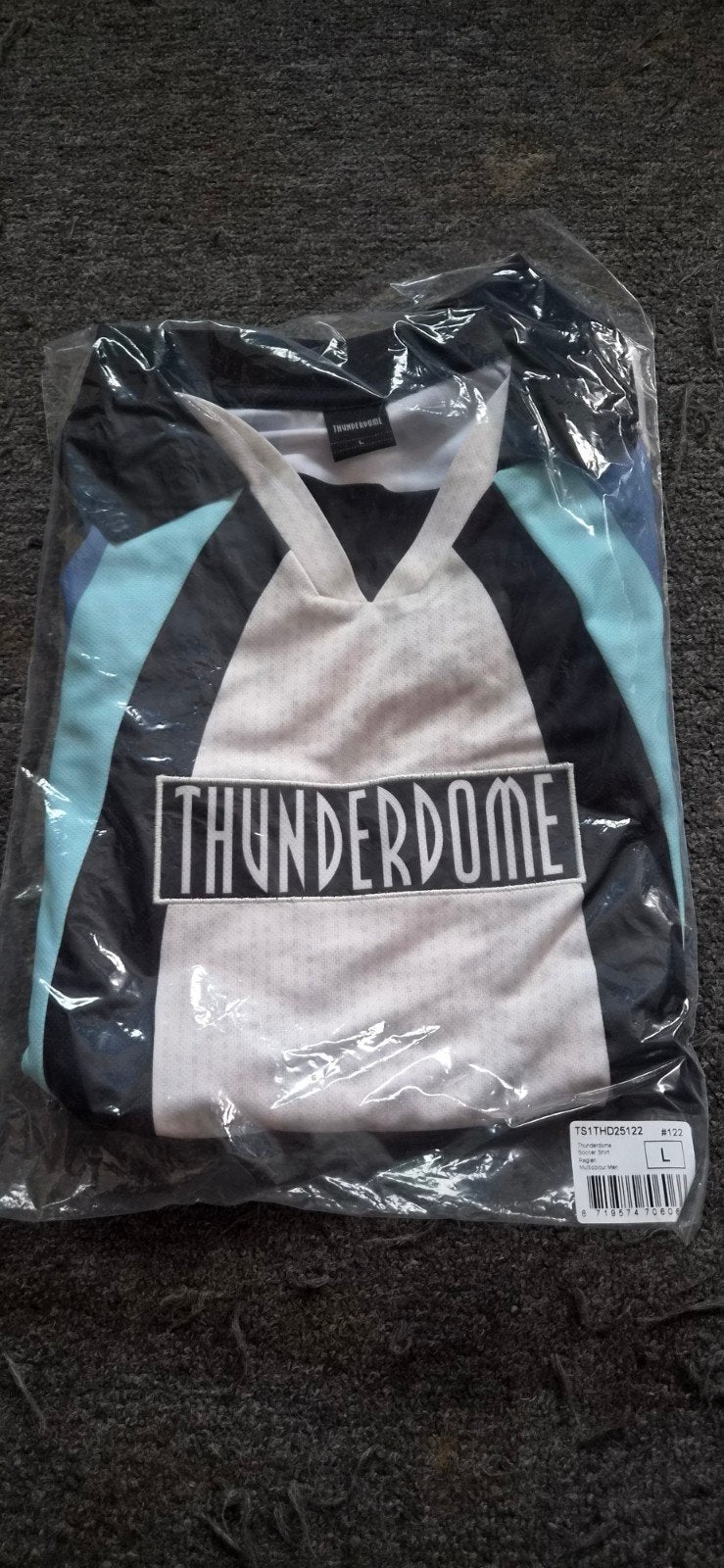 thunderdome dominator soccershirt mt L, Kleding | Heren, T-shirts, Ophalen of Verzenden, Nieuw, Maat 52/54 (L), Zwart