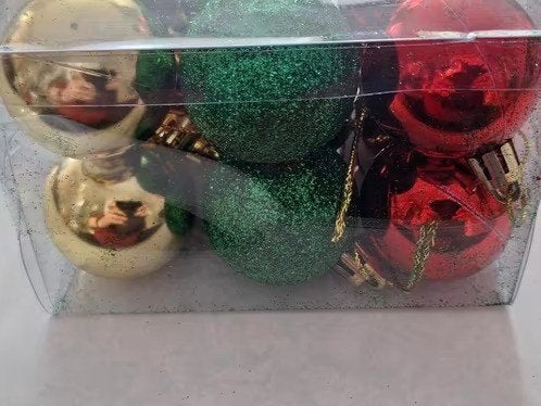 18 gekleurde kerstballen in doos h, Diversen, Onbekend, Nieuw, Ophalen of Verzenden, Losse verkoop