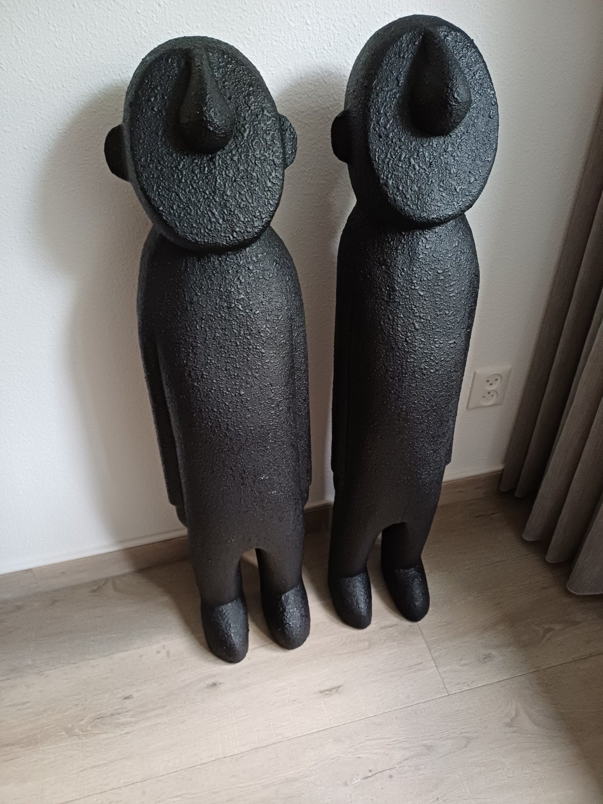 2 Grote Ngurah Beelden - Unieke Decoratie, Antiek en Kunst, Kunst | Beelden en Houtsnijwerken, Ophalen, Handgemaakt, Zwart, 1 meter - 2 meter