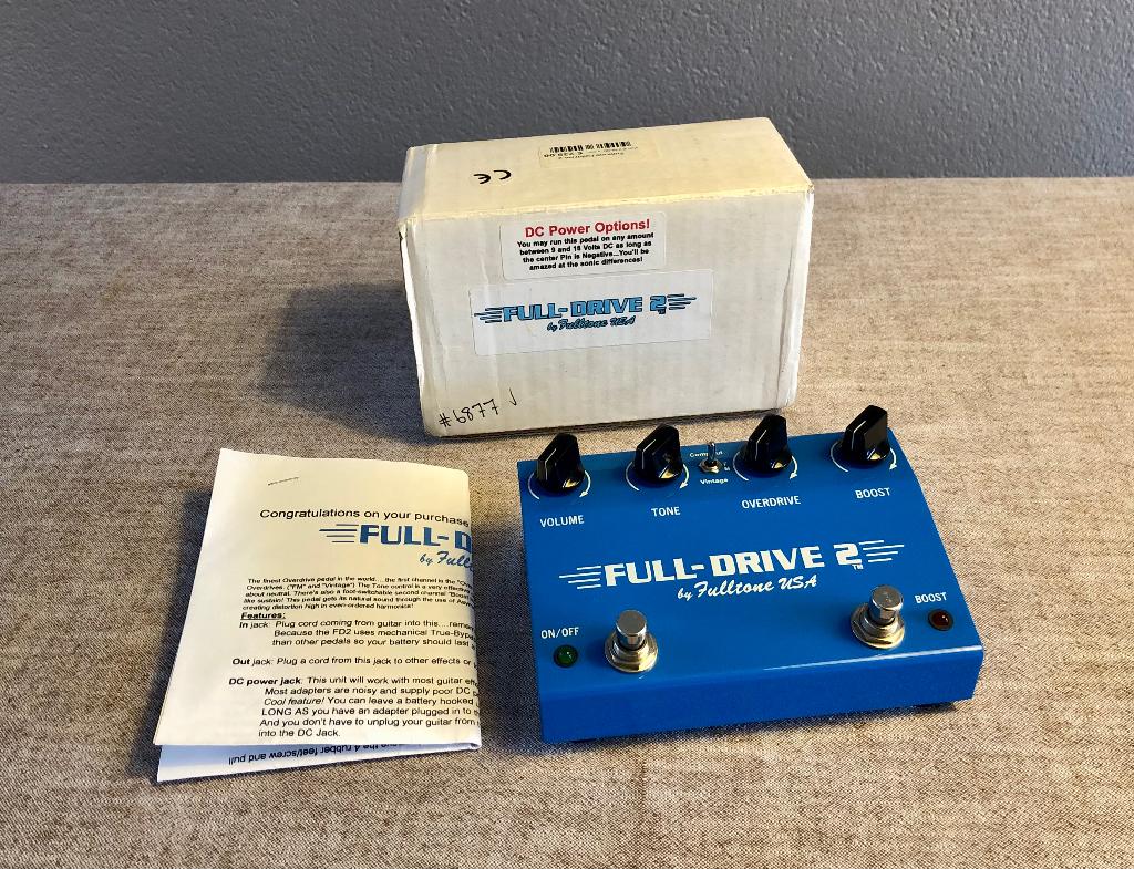Fulltone Full-Drive 2 Overdrive/Boost Pedaal, Muziek en Instrumenten, Effecten, Ophalen of Verzenden, Zo goed als nieuw, Volume