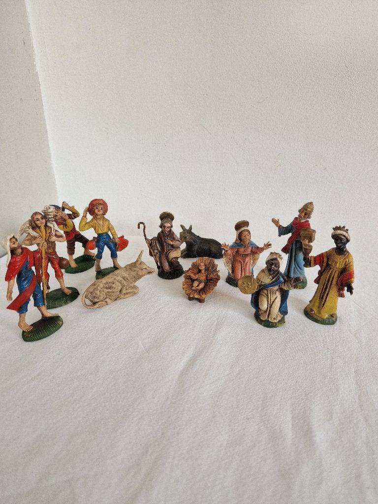 (C)12-delige  kunststof kerstgroep., Diversen, Kerst, Ophalen of Verzenden, Zo goed als nieuw