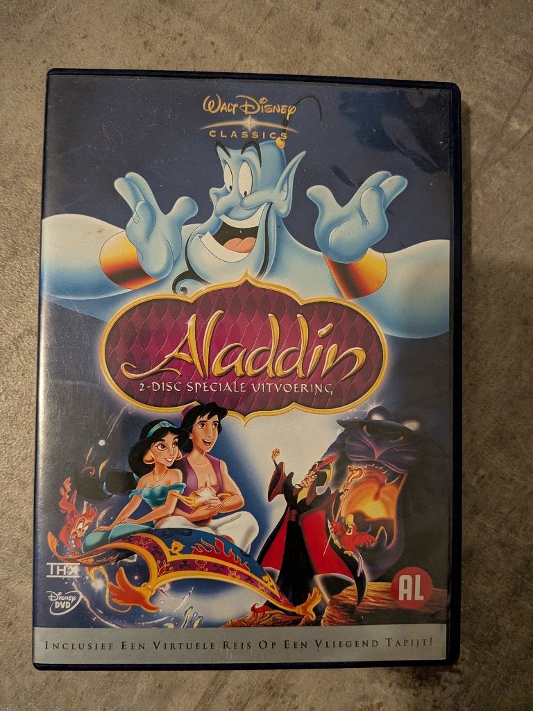 Aladdin dvd, Europees, Animatie, Alle leeftijden, Nederlands