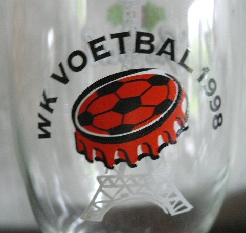 bierglas grolsch WK 1998 voetbal Parijs eiffeltoren, Verzamelen, Biermerken, Ophalen of Verzenden, Zo goed als nieuw, Glas of Glazen