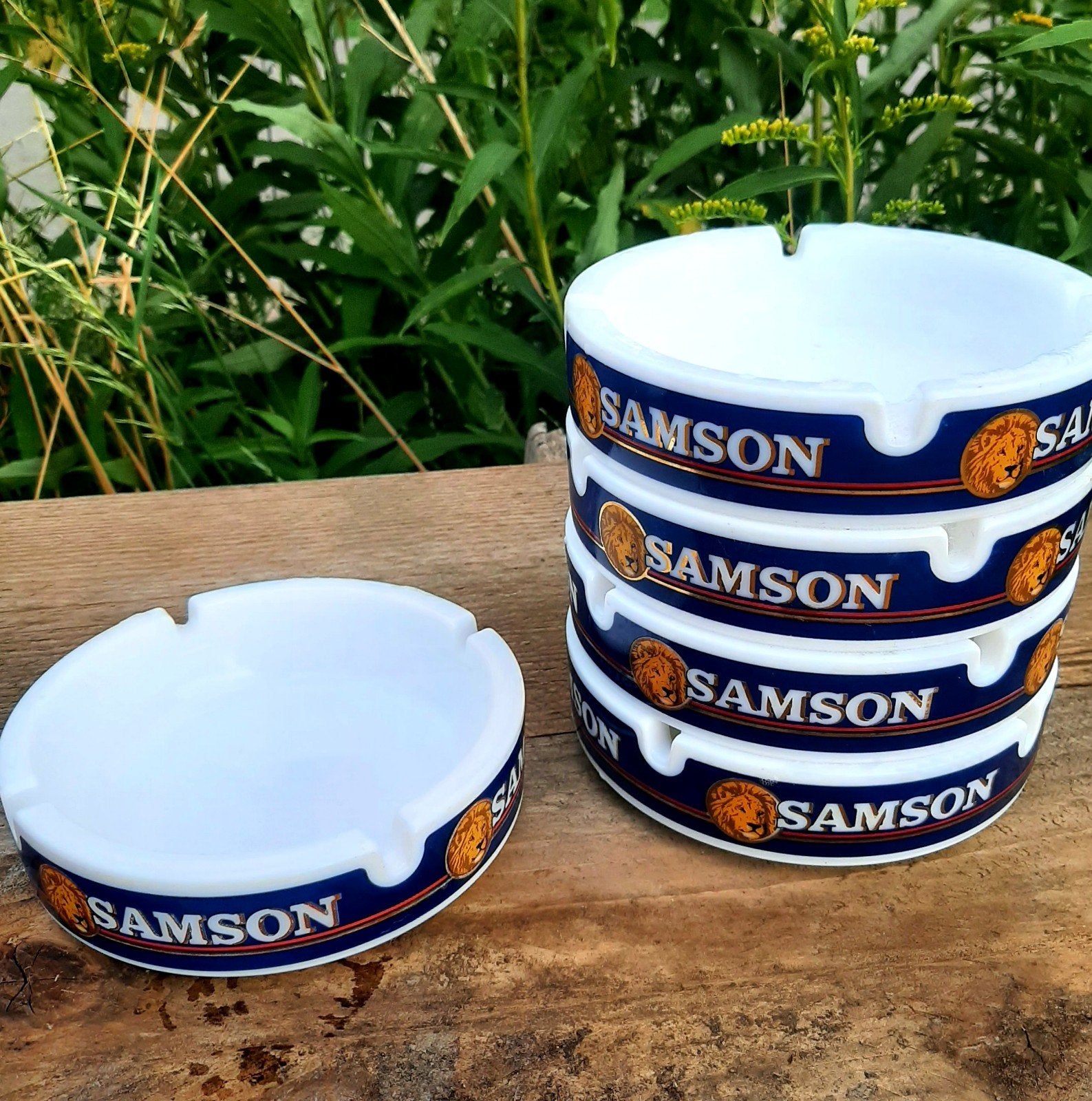 Vintage - SAMSON asbakken - (Cafe / Asbak / shag), Verzamelen, Ophalen of Verzenden, Zo goed als nieuw, Asbak