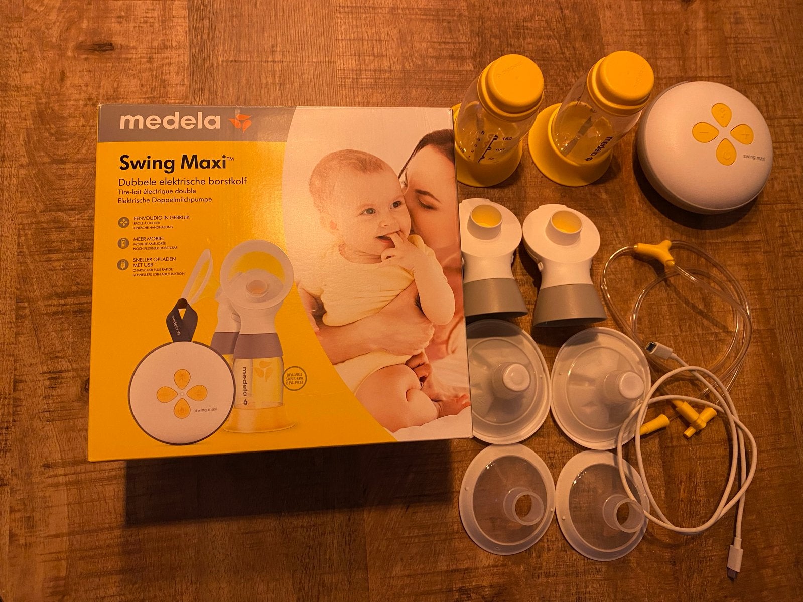 Medela Swing Maxi Dubbele Elektrische Borstkolf, Gebruikt, Medela, Borstkolf, Ophalen of Verzenden