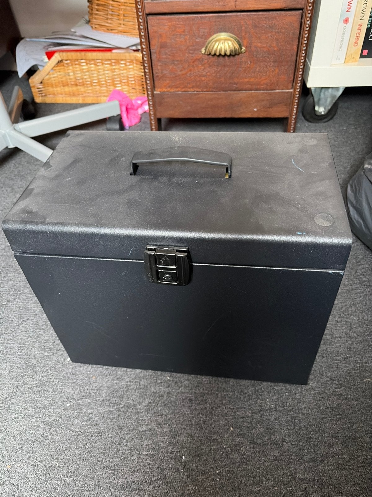 Archiefbox met slot en hangmappen, Ophalen of Verzenden, Gebruikt